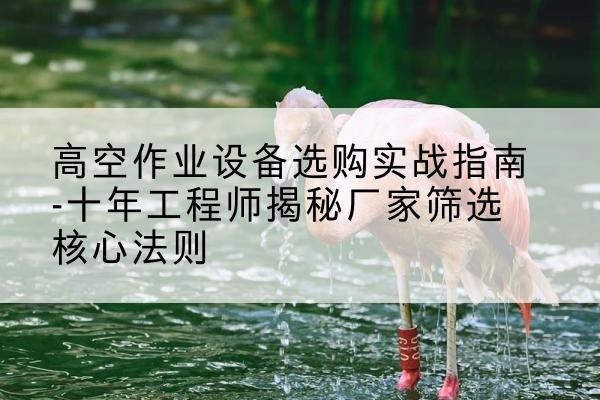 迁西剪叉式升降机厂家-高空作业设备选购实战指南-十年工程师揭秘厂家筛选核心法则