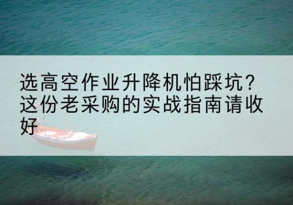 迁西高空作业升降机厂家推荐-选高空作业升降机怕踩坑？这份老采购的实战指南请收好